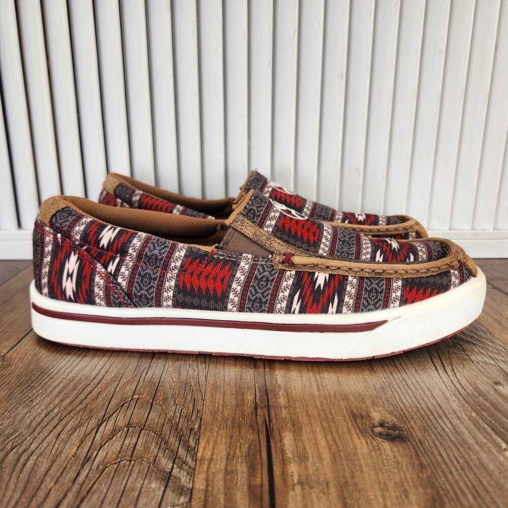 Twisted X Hooey Slip On Loper Nomad Multi Mens Sz 8 M Casual Aztec Shoes MHYC023